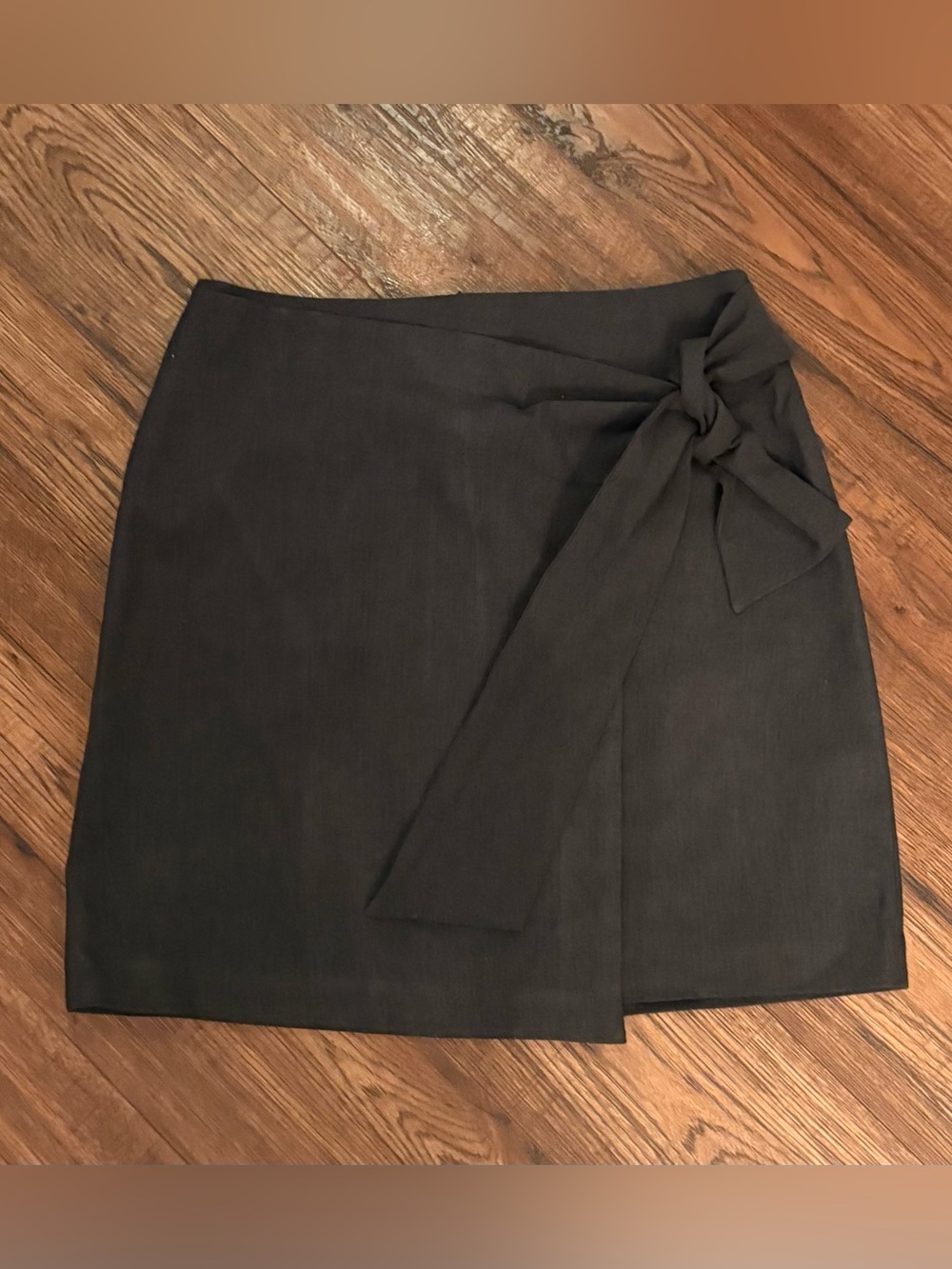 LOFT Black Wrap Skirt with Side Tie